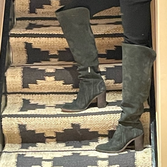 Vince Camuto Melaya Over the Knee Boot- Dark Olive Suede size 12. Like new. - Picture 4 of 8